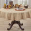 Solid Textured Tablecloth with Clean Drape, Minimal Decorative Edge, and Versatile Styling for Dining and Entertaining, 60"-1821989689-1821989694