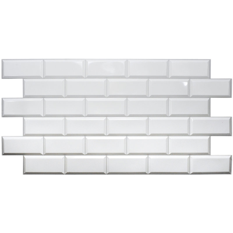 19" x 38" 3D Wall Panel in Gray (5-Pack)