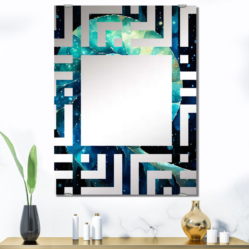 Barriga - Abstract Spirals Decorative Wall Mirrors, 40" x 30"