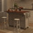 53.5" Drop-Leaf Countertop Kitchen Cart With Spice Rack & Power Outlet-1277964624