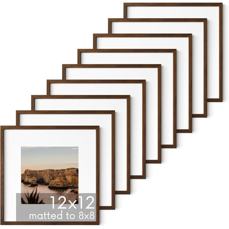  Cadre photo en bois massif - ensemble de 9, 8 x 8