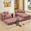 Canapé modulaire en L 3 places en velours côtelé avec coussin de siège à double couche pliable pour canapé d'appoint-1935643827