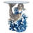 Dolphin Cove Sculptural Glass Side Table