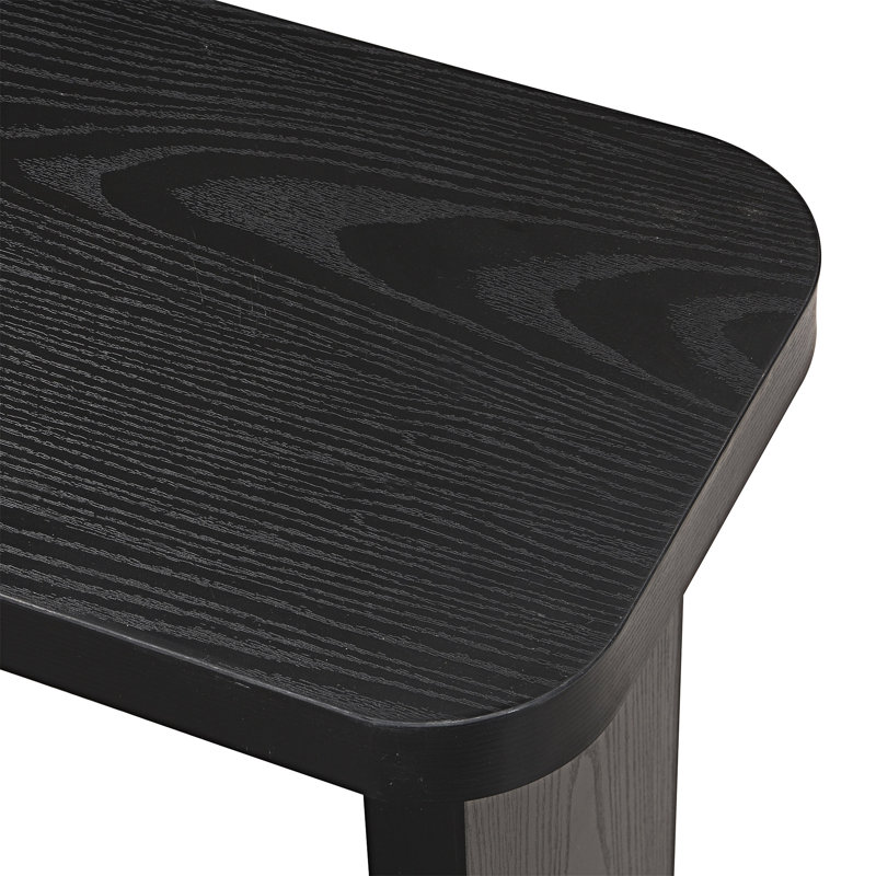 Table basse rectangulaire en bois détachable, Noir