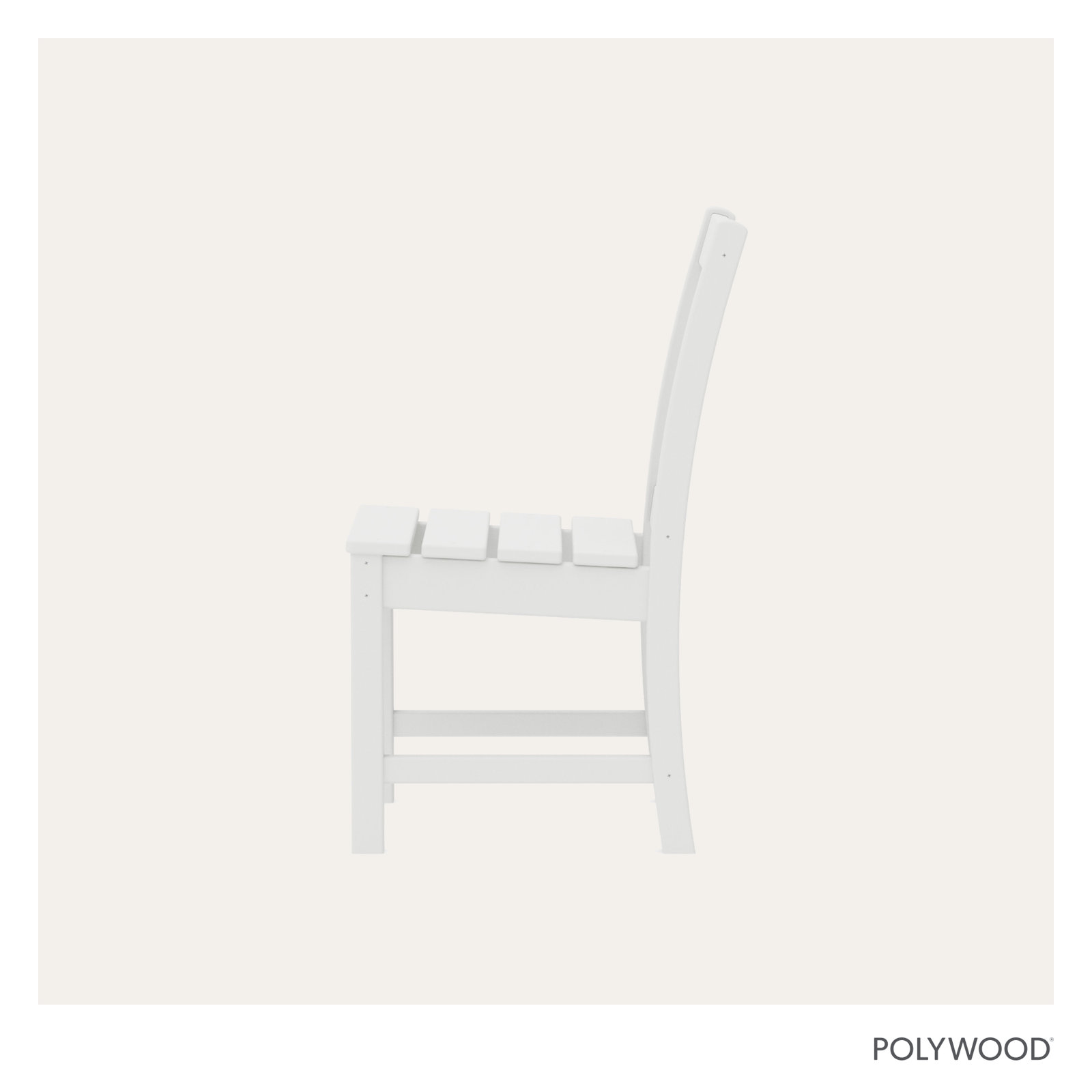 POLYWOOD® Oxford Patio Side Chair, White