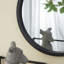 Miroir mural 20 "x 20" avec cadre en bois et finition noire-412497173