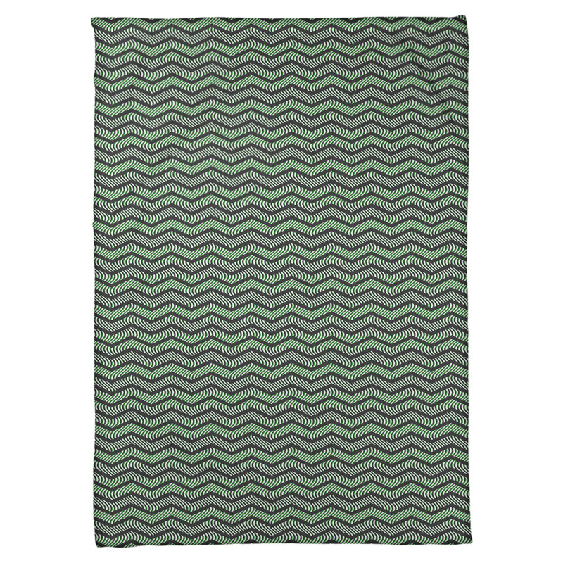 Rhonda Cheval Sewn Throw Blanket, Black/Green, 50" W x 60" L
