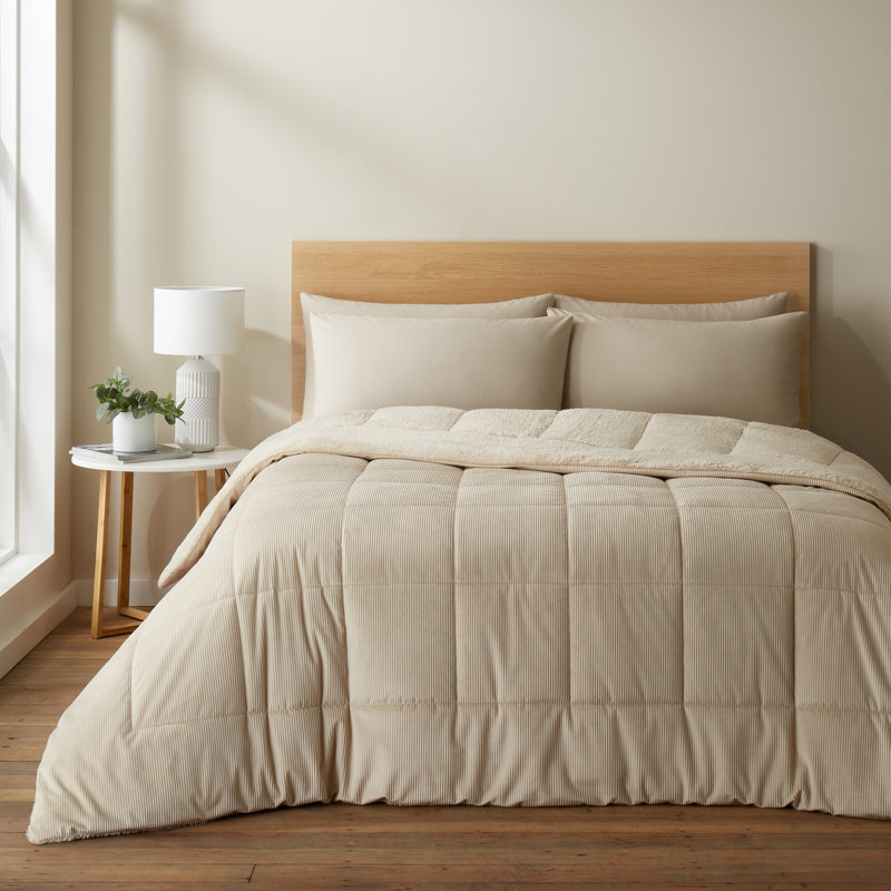 Cosy Cord Coverless Comforter Duvet, Natural