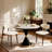Upholstered Solid Wood Dining Chair Modern Fabric Kitchen Side Chairs (Set of 2)