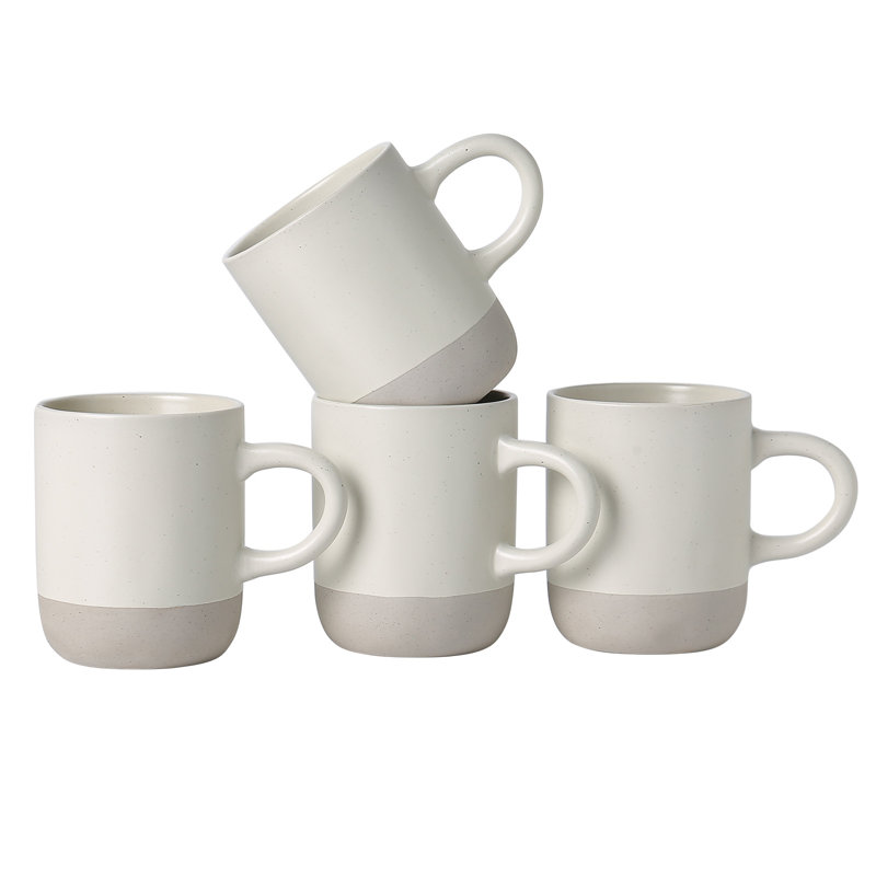 ALOFMO 4 Piece 14oz Coffee Mugs, White