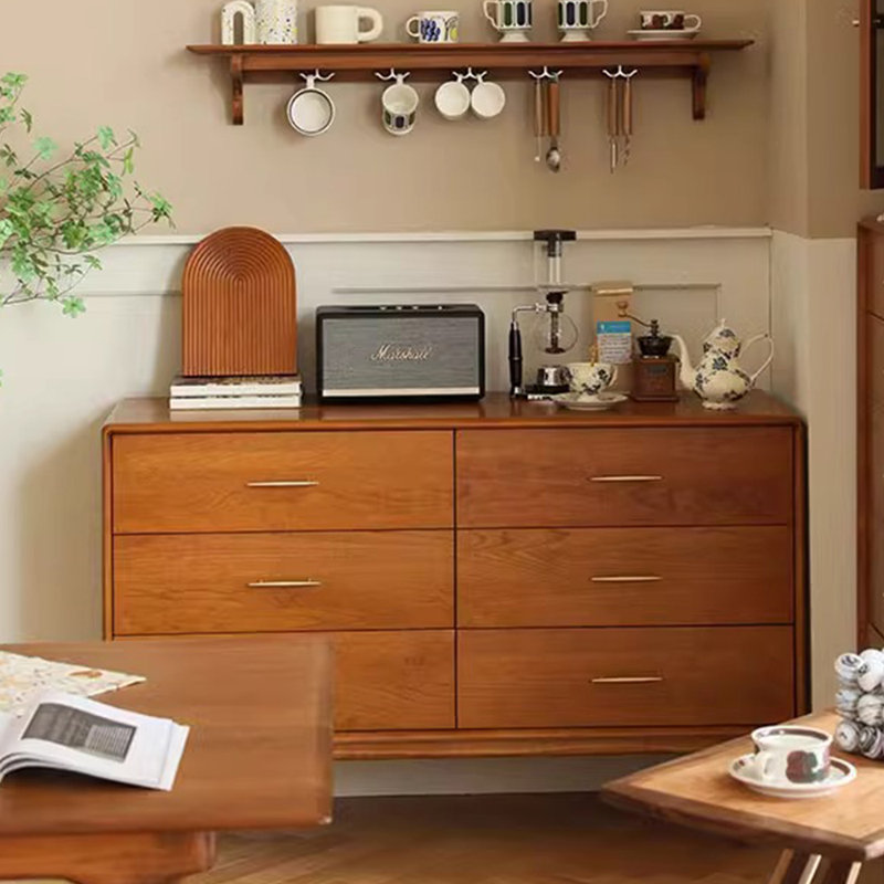 Cherry wood retro minimalist locker