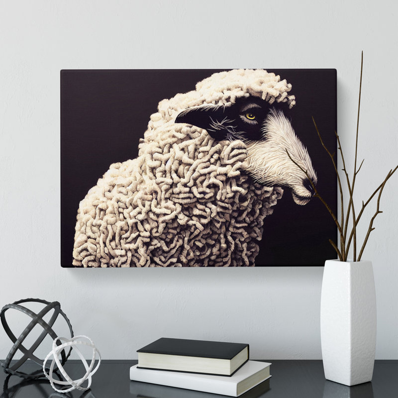 Modern Sheep - Wrapped Canvas, 35cm H x 50cm W x 3cm D