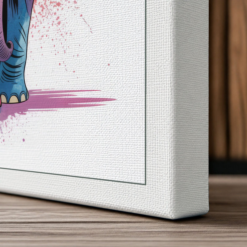 Rainbow Elephant Modern - Print, 30x20 - 76.2 x 50.8 cm, White Border
