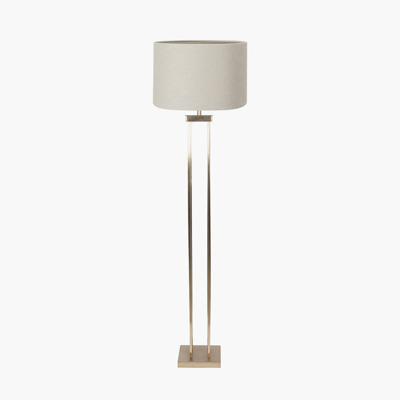 Bernado 169cm Traditional Floor Lamp, Satin, Grey