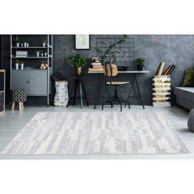 Tapis abstrait gris Rentchler
