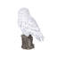 White Snowy Owl on branch | Handcrafted Decorative Bird Statue for Home & Garden | Premium Polyresin, Weather-Resistant Indoor/Outdoor Decor