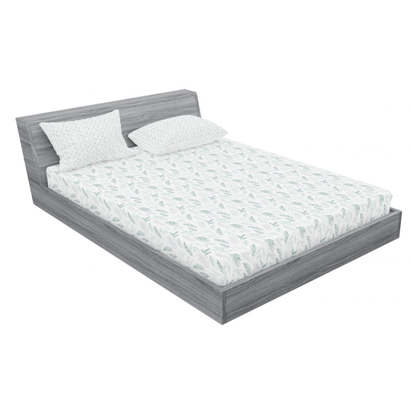 Spring Microfiber Sheet Set, Queen Sheet Set with Fitted Sheet