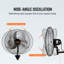 VEVOR Wall Mount Fan, 18 inch Oscillating, 3-speed High Velocity Max. 4000 CFM