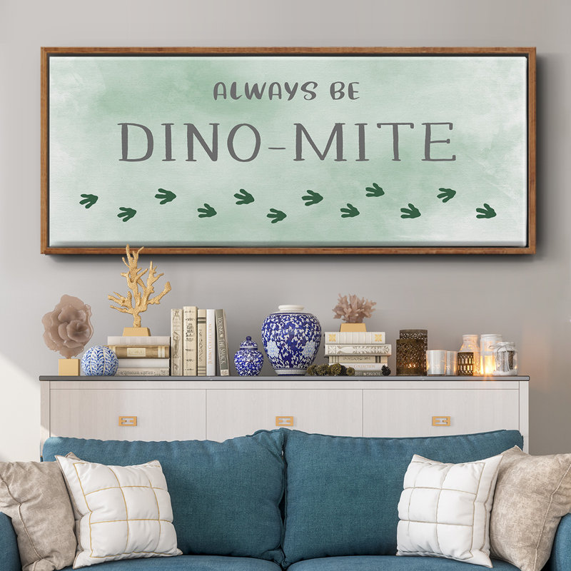 Dinomite- Framed Canvas, 20" H x 50" W