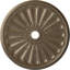 Médaillon de plafond Endurathane Kirke, DE 31 1/2 po x P 3 5/8 po x P 1 1/2 po (convient aux auvents jusqu'à 3 5/8 po), fini argent chaud peint à la main-28575536