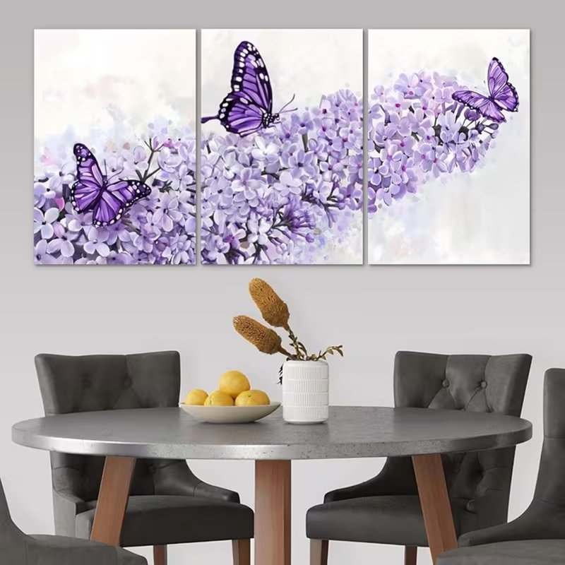 3 Piece Wrapped Canvas Print, 30 cm H x 60 cm W