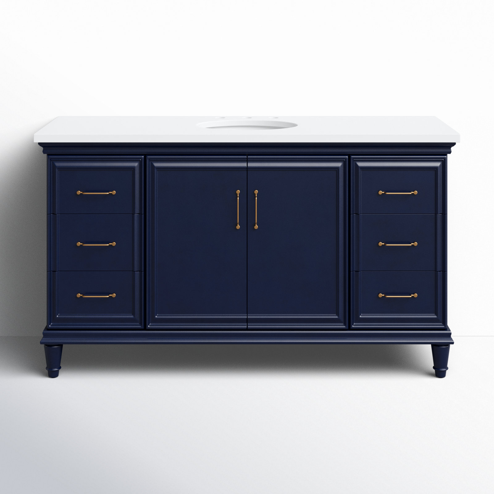 Batilde 61'' Single Bathroom Vanity, Blue