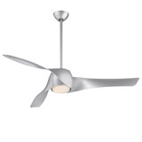 58" Artemis 3 Blade LED Smart Ceiling Fan with Remote, Lighting Kit Included