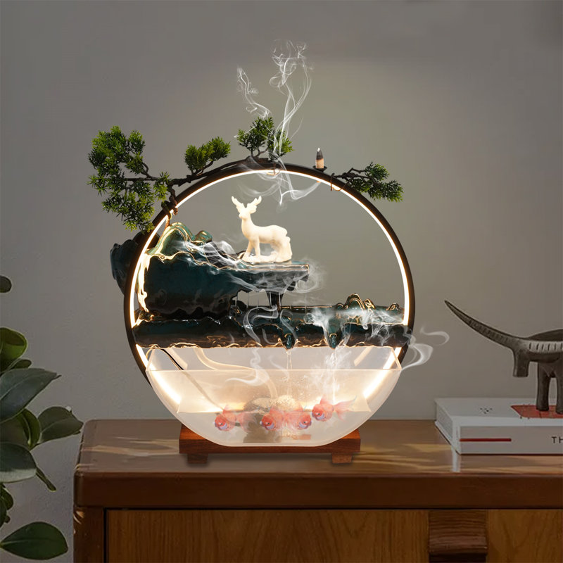 Cartel Weather Resistant Waterfall Fountain with Light
