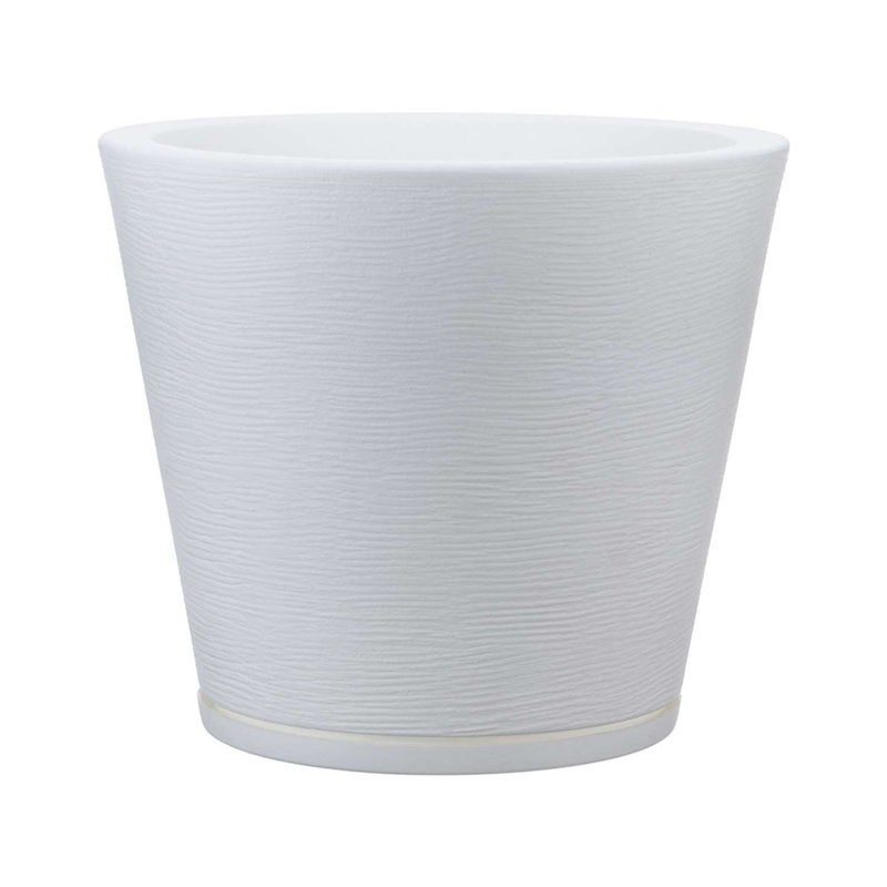 Genebra Pot Planter, White, 13.78" H x 15.75" W x 15.75" D
