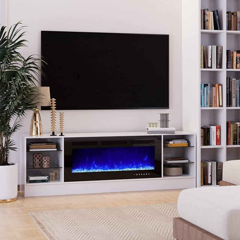 Dolder 39.9'' W Black Electric Fireplace