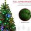 Arbre de Noël de 4 pi avec 100 lumières blanches chaudes et 208 ornements de branches artificielles colorées