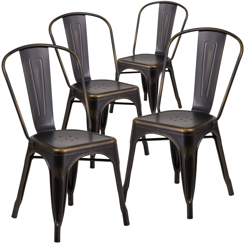 Chaise empilable Dickens, Cuivre vieilli
