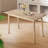Solid Wood Dining Table Small Rectangle Kitchen Table For Small Spaces, 47" Mid Century Modern Natural Wooden Dinning Tables, Solid Wood Desk Oak Dinner Tables For Dining Room, Kitchen