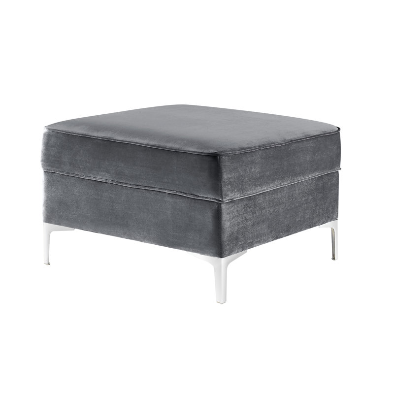 Repose-pieds avec rangement Leonardo, Gris