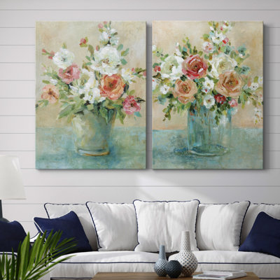 Sun Drenched Bouquet - Ensemble de 2 reproductions d'art