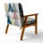 'Gebler - Geometrical Composition Triangles II - Upholstered Modern Accent Arm Chair-1068246300