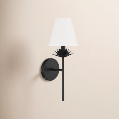 Ryland Single Light Linen Armed Sconce