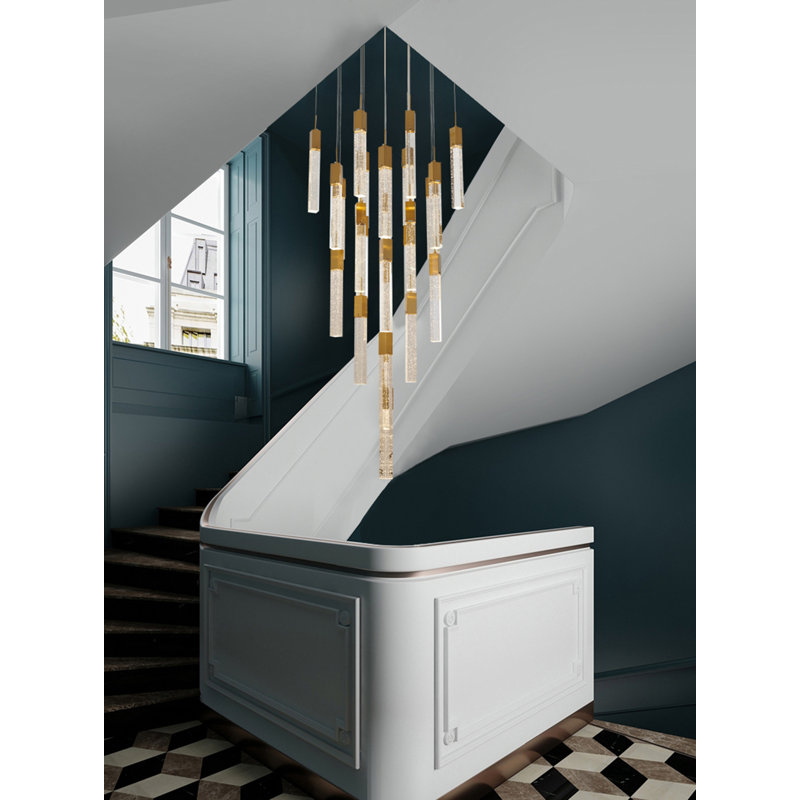 Lustre suspendu en cristal 25 lumières Transitional