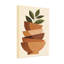 Abstract Stacked Bowls With Green Leaves-1476008708