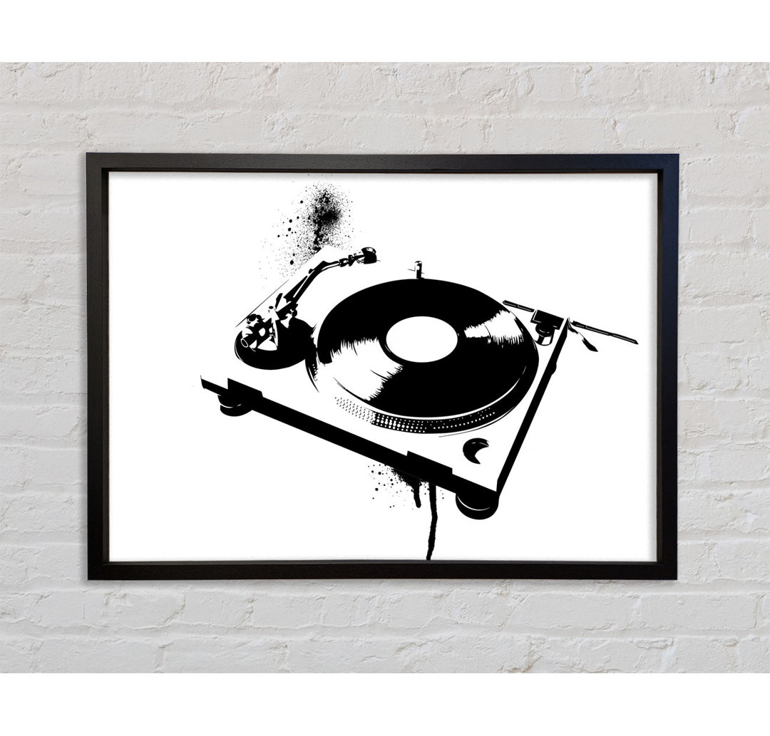 DJ Put The Record On - Single Picture Frame Kunstdrucke auf Leinwand