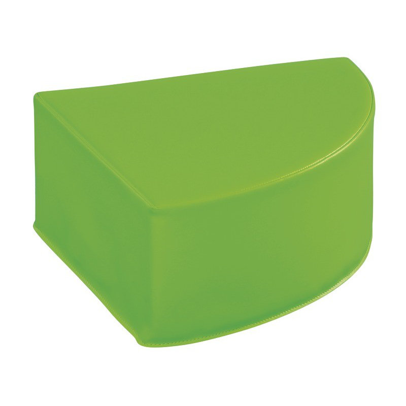 Quadrant Pouffe Basic - Seat Height: 6", Green, 7" H x 15.75" W x 15.75" D