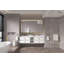 96 po X P 48 po H Miroir de salle de bain à cadre en métal pour mur, miroir de salle de bain, miroir de meuble-lavabo de ferme, antirouille, suspendu horizontalement ou verticalement