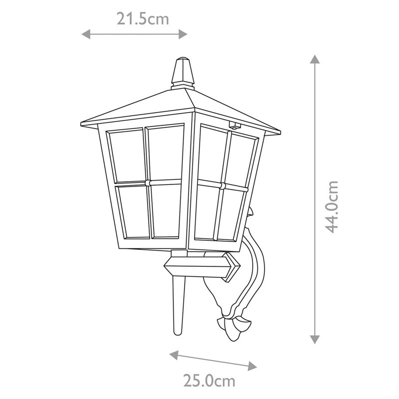 Florian Black Outdoor Wall Lantern