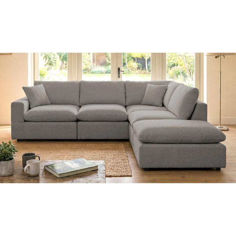 Rozalia 5 Seater Corner Sofa, Grey