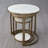 3 Piece Marble Top Nesting Table Set-Brass