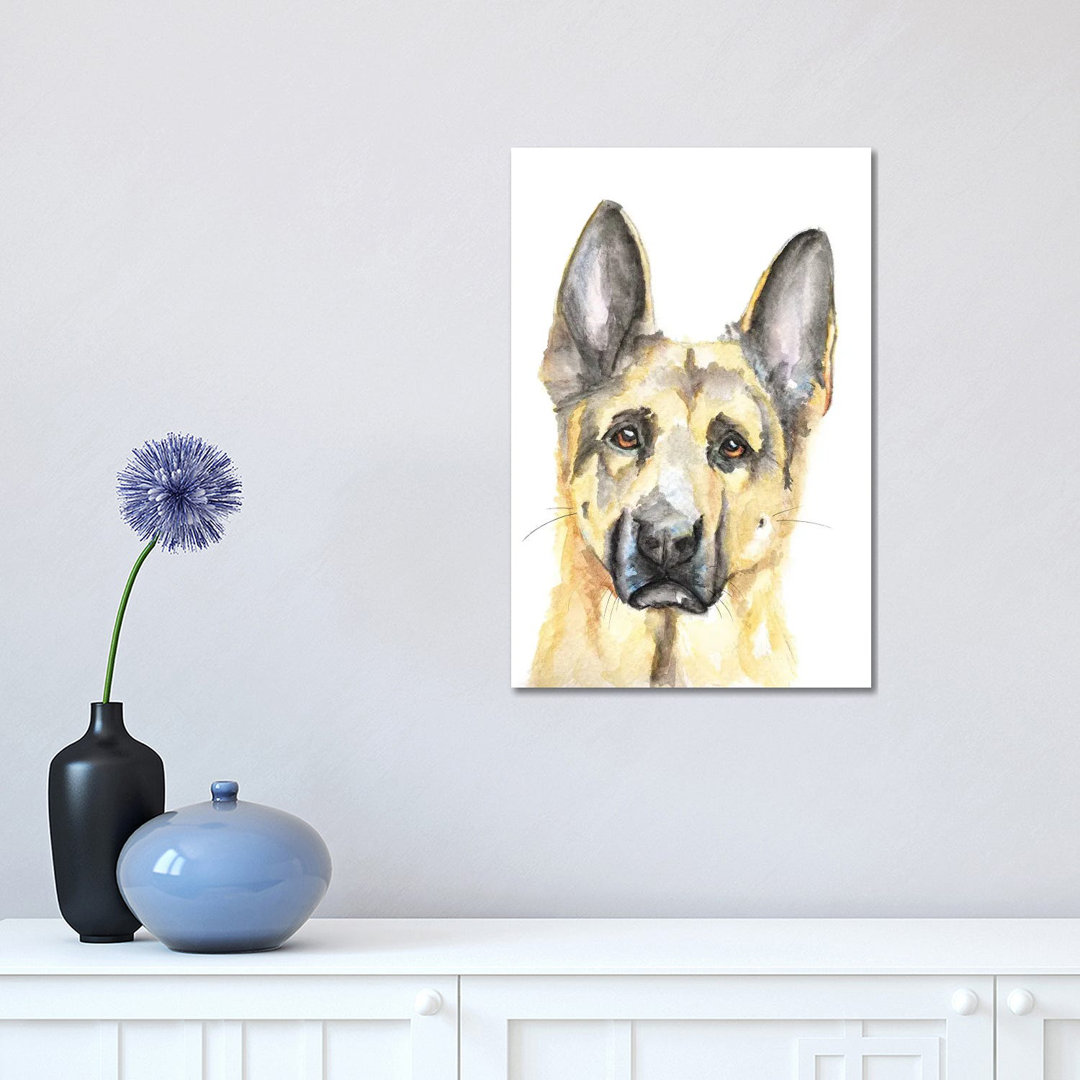 German Shepherd - Wrapped Canvas Painting