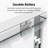 44"-48"W*72" H Semi-Frameless Double Sliding Shower Door, Bypass Shower Door, 1/4" (6Mm) Thick SGCC Tempered Glass Door-109553982