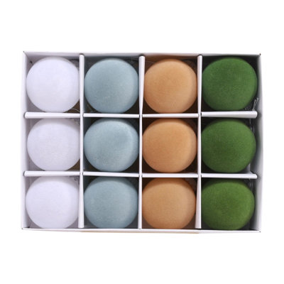 Lot De 12 Boules De Noël En Velours Vert Foncé - 3,1 Pouces - Ornements Suspendus Avec Boucle Métal - Déco Sapin Et Intérieur