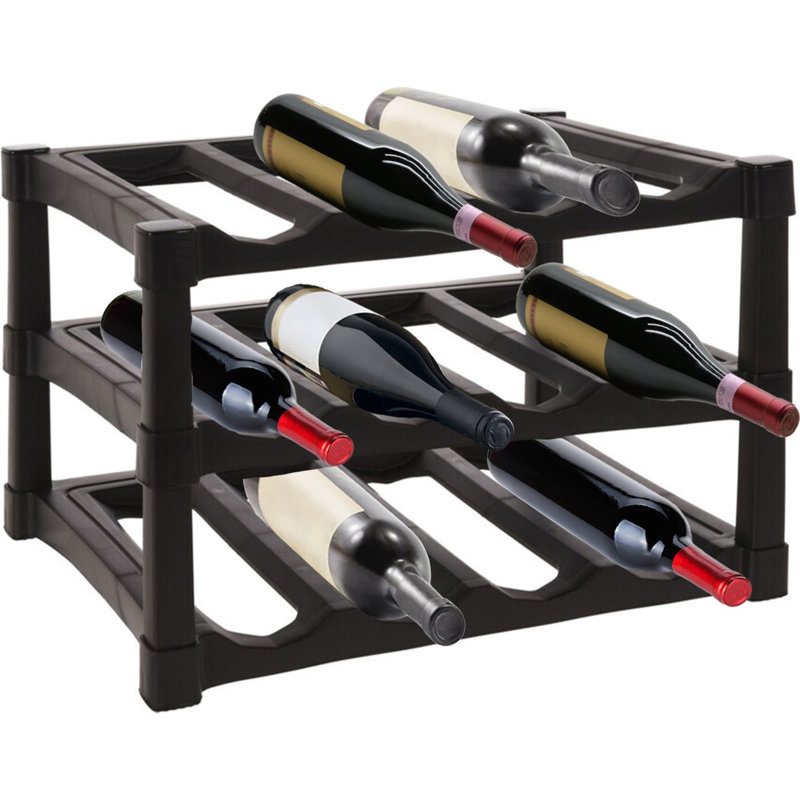 Tabletop Wine Bottle Rack Black