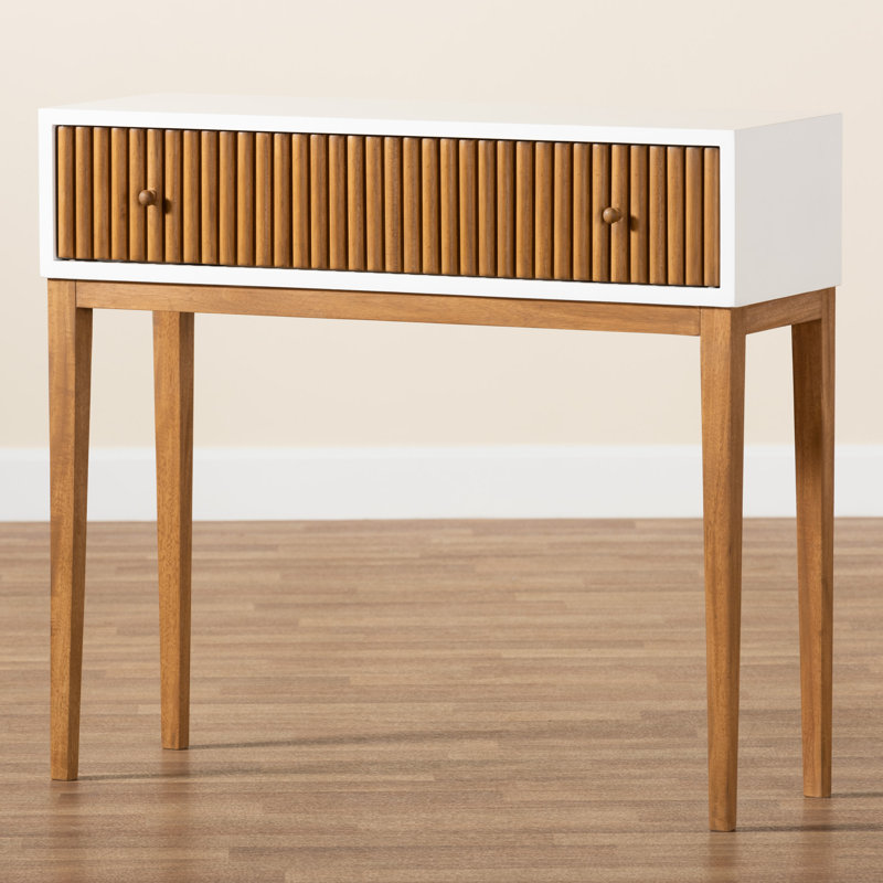 Clouser 35.4" Bayur Wood Console Table